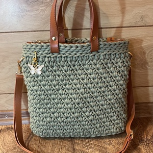 Horgolt kézi- és oldaltáska, Táska & Tok, Kézitáska & válltáska, Vállon átvethető táska, , MESKA