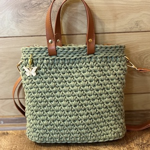 Horgolt kézi- és oldaltáska - táska & tok - kézitáska & válltáska - vállon átvethető táska - Meska.hu
