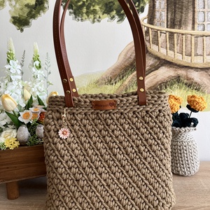 Horgolt válltáska cipzárral - táska & tok - kézitáska & válltáska - válltáska - Meska.hu