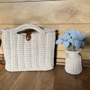 Horgolt kézi- és oldaltáska, Táska & Tok, Kézitáska & válltáska, Vállon átvethető táska, Horgolás, MESKA