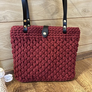 Horgolt válltáska - táska & tok - kézitáska & válltáska - vállon átvethető táska - Meska.hu