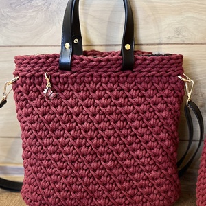Horgolt kézi- és oldaltáska, Táska & Tok, Kézitáska & válltáska, Vállon átvethető táska, Horgolás, MESKA