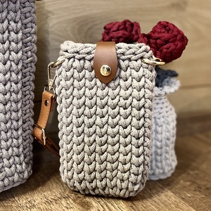 Horgolt � mobil tartó táska, Táska & Tok, Kézitáska & válltáska, Vállon átvethető táska, Horgolás, MESKA