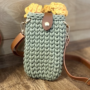 Horgolt � mobil tartó táska, Táska & Tok, Kézitáska & válltáska, Vállon átvethető táska, Horgolás, MESKA