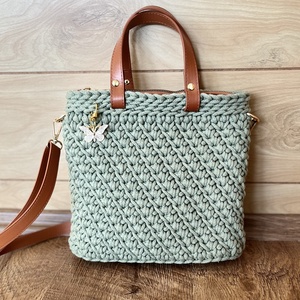 Horgolt kézi- és oldaltáska, Táska & Tok, Kézitáska & válltáska, Vállon átvethető táska, Horgolás, MESKA