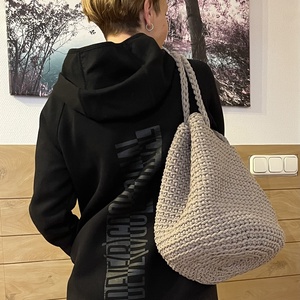 Horgolt batyus válltáska - táska & tok - kézitáska & válltáska - nagy pakolós táska - Meska.hu