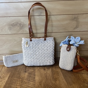 Horgolt �mobil tartó táska - táska & tok - kézitáska & válltáska - vállon átvethető táska - Meska.hu