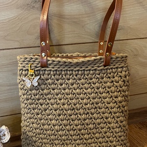 Horgolt válltáska cipzárral - táska & tok - kézitáska & válltáska - válltáska - Meska.hu