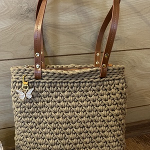 Horgolt válltáska cipzárral - Meska.hu