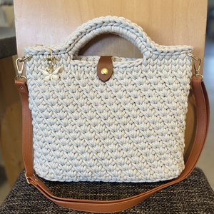 Horgolt kézi- és oldaltáska, Táska & Tok, Kézitáska & válltáska, Vállon átvethető táska, Horgolás, MESKA