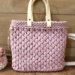 Horgolt kézi- és oldaltáska - táska & tok - kézitáska & válltáska - vállon átvethető táska - Meska.hu