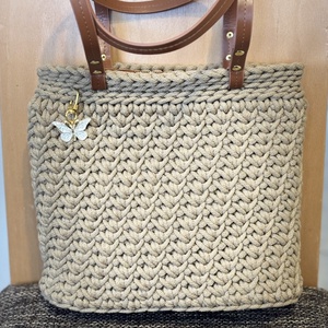 Horgolt válltáska cipzárral , béléssel  - táska & tok - kézitáska & válltáska - válltáska - Meska.hu