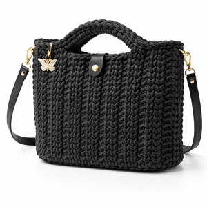 Horgolt kézi- és oldaltáska - táska & tok - kézitáska & válltáska - vállon átvethető táska - Meska.hu