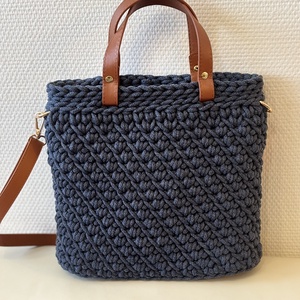 Horgolt kézi- és oldaltáska - táska & tok - kézitáska & válltáska - vállon átvethető táska - Meska.hu