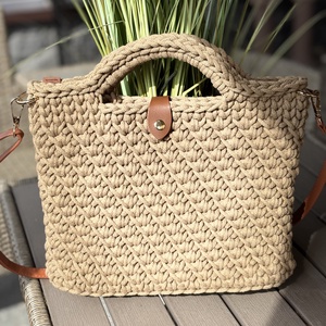 Horgolt kézi- és oldaltáska - táska & tok - kézitáska & válltáska - vállon átvethető táska - Meska.hu