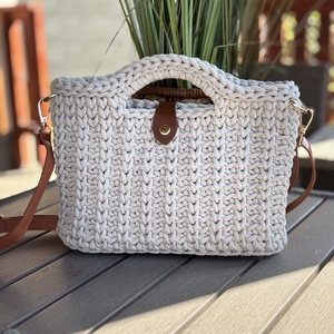 Horgolt kézi- és oldaltáska, Táska & Tok, Kézitáska & válltáska, Vállon átvethető táska, Horgolás, MESKA