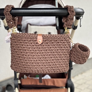 Babakocsi táska szett, Baba - mama, Pelenkázó, babafürdető kellékek, Kismamatáska, Horgolás, MESKA