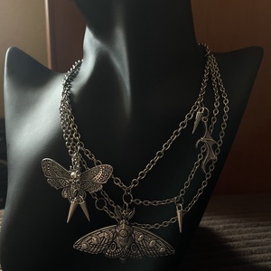 Egyedi több rétegű statement nyaklánc � Rozsdamentes acél, állítható - ékszer - ékszerszett - Meska.hu