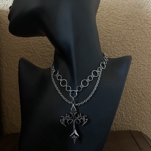 Joker nyaklánc kereszttel � Rozsdamentes acél, állítható (29�38 cm), Ékszer, Ékszerszett, , MESKA