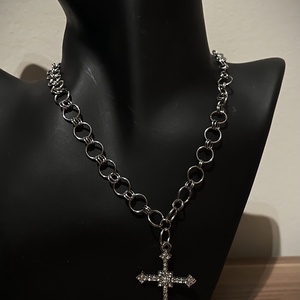 Rozsdamentes acél nyaklánc szett � kereszt medállal - ékszer - ékszerszett - Meska.hu