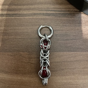 Chainmail teknikával Készített egyedi fülbevaló  - Meska.hu