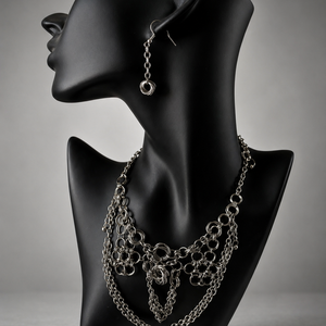     Kézzel készített Chainmail nyaklánc szett, Ékszer, Ékszerszett, Ékszerkészítés, MESKA