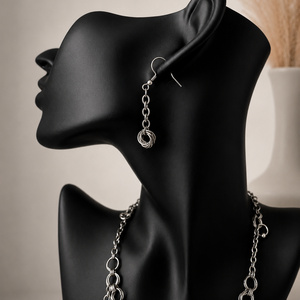    Kézzel készített Chainmail nyaklánc szett - ékszer - ékszerszett - Meska.hu