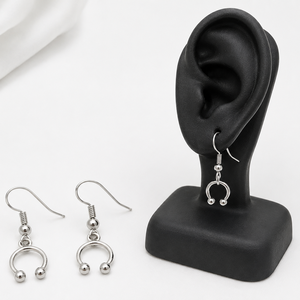 Rozsdamentes acél karika fülbevaló � minimalista elegancia - Meska.hu