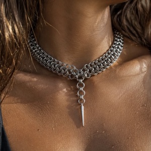 Chainmail Spike � rozsdamentes acél choker nyaklánc, Ékszer, Ékszerszett, Ékszerkészítés, MESKA