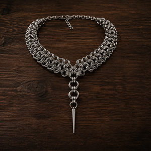 Chainmail Spike � rozsdamentes acél choker nyaklánc - ékszer - ékszerszett - Meska.hu