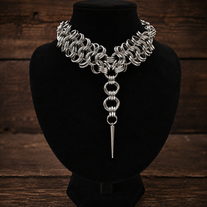 Chainmail Spike � rozsdamentes acél choker nyaklánc - ékszer - ékszerszett - Meska.hu