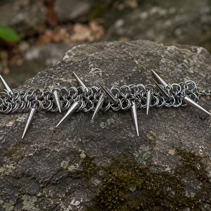   Chainmail rozsdamentes acél karkötő � szegecses, állítható, Ékszer, Ékszerszett, Ékszerkészítés, MESKA