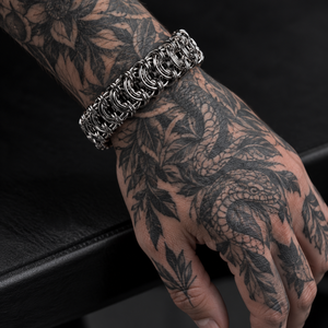 Rozsdamentes acél Byzantine karkötő � Gothic Chainmail férfi és női karkötő, Ékszer, Ékszerszett, Ékszerkészítés, MESKA