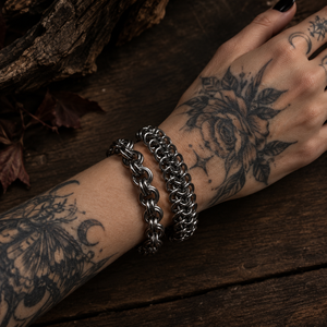 Rozsdamentes acél chainmail karkötő szett � 2 db karkötő párban, állítható, Ékszer, Ékszerszett, Ékszerkészítés, MESKA