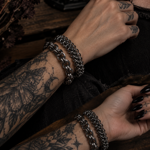 Rozsdamentes acél chainmail karkötő szett � 2 db karkötő párban, állítható - ékszer - ékszerszett - Meska.hu