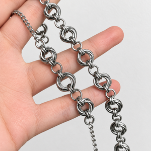Indusztriális Elegancia � Kézzel Készített Nemesacél Chainmaille Páros Karkötő - ékszer - ékszerszett - Meska.hu