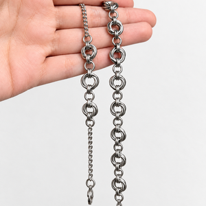 Indusztriális Elegancia � Kézzel Készített Nemesacél Chainmaille Páros Karkötő - ékszer - ékszerszett - Meska.hu