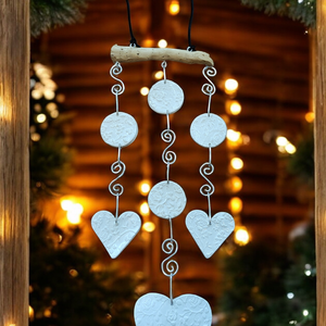 Romantikus fali dekoráció , Otthon & Életmód, Dekoráció, Fali és függő dekoráció, Álomfogó, Gyurma, Ékszerkészítés, MESKA