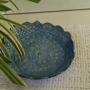 Kék ékszer tartó - ékszer - ékszertartó - ékszertartó tál - Meska.hu