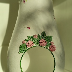 Üveg kínáló váza, Otthon & Életmód, Dekoráció, Asztal és polc dekoráció, Díszüveg, Decoupage, transzfer és szalvétatechnika, Gyurma, MESKA