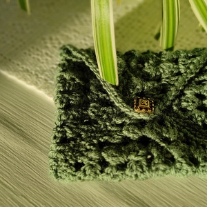 Kicsi zöld bármitartó, Táska & Tok, Pénztárca & Más tok, Kártyatartó & Irattartó, Horgolás, MESKA