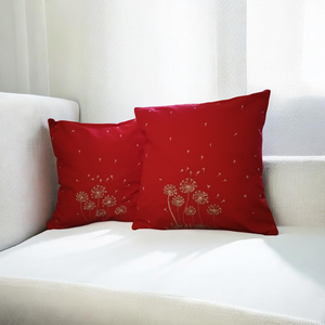 Vad piros díszpárna huzat hímzéssel szettben, Otthon & Életmód, Lakástextil, Párna & Párnahuzat, Díszpárnahuzat, Varrás, Hímzés, MESKA