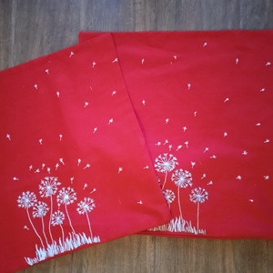 Vad piros díszpárna huzat hímzéssel szettben - otthon & életmód - lakástextil - párna & párnahuzat - díszpárnahuzat - Meska.hu