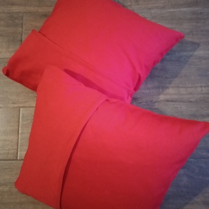 Vad piros díszpárna huzat hímzéssel szettben - otthon & életmód - lakástextil - párna & párnahuzat - díszpárnahuzat - Meska.hu