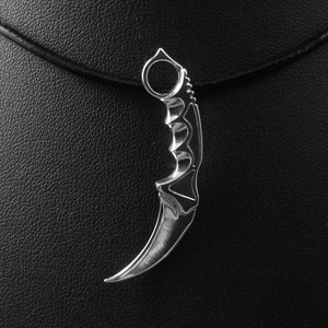Karambit medál ezüstből, Ékszer, Nyaklánc, Medál, Ékszerkészítés, Ötvös, MESKA