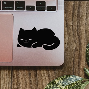 Alvó Macska Matrica, Cica Matrica, Laptopdekor, Autómatrica, Otthon & Életmód, Papír, írószer, Matrica, matrica csomag, Fotó, grafika, rajz, illusztráció, MESKA