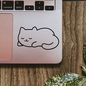 Alvó Macska Matrica, Cica Matrica, Laptopdekor, Autómatrica - otthon & életmód - papír, írószer - matrica, matrica csomag - Meska.hu
