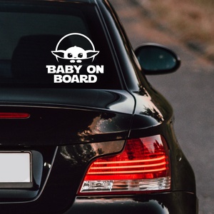 Baby Yoda Matrica,  Baby on Board matrica, Autódekor, Otthon & Életmód, Papír, írószer, Matrica, matrica csomag, Fotó, grafika, rajz, illusztráció, MESKA