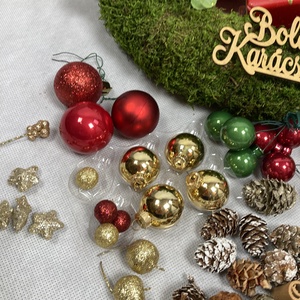 87 darabos, mohaalapra tervezett DIY adventi koszorú szett  - diy (csináld magad) - egységcsomag - Meska.hu