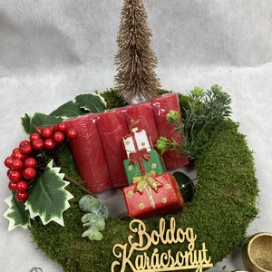 87 darabos, mohaalapra tervezett DIY adventi koszorú szett  - diy (csináld magad) - egységcsomag - Meska.hu